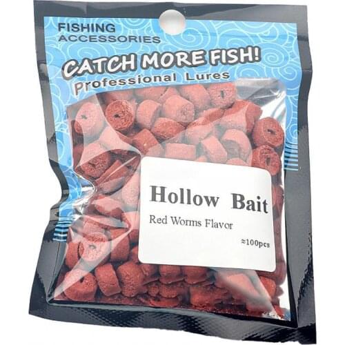 50% Hot Sale Hollow Red Bait Artificial Attractive Eco-friendly Insect Particle Fishing Lure Grass Carp Baits for Angling