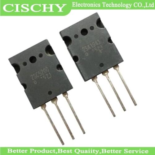 4PCS 2SA1943 TO-3P 2SC5200 TO-3PL=2pair ( 2PCS C5200 + 2PCS A1943 )