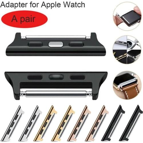 Adapter For Apple Watch serie 6 SE 5 4 3 2 for iwatch band 6 5 42mm 38mm Strap spring bar belt Watchband Accessories Connector