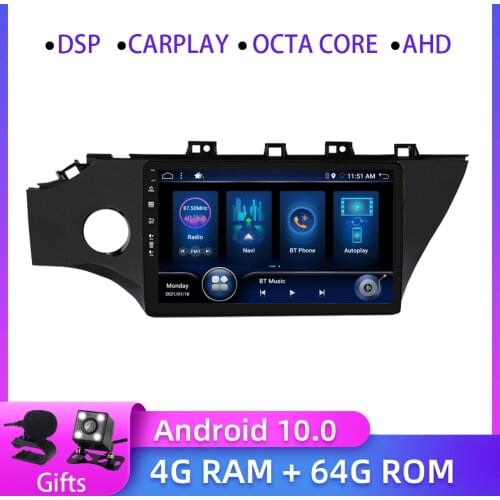 4GB RAM 64GB ROM Android 10.0 Car GPS Car Radio For KIA RIO 4 2014-2019 2 DIN Car Multimedia Player Navigation with DSP Carplay