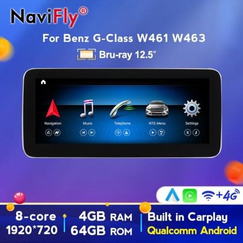 12.5'' Andorid 10 8Core 4G LTE wifi Carplay For Mercedes Benz G Class W461 W463 2012-2019 Car Multimedia 4G RAM 64G ROM
