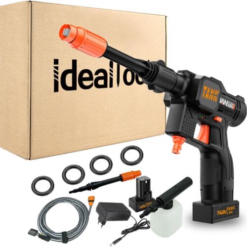 500W 0-12000mAh Cordless Car Wash Water Gun Electric Pressure Washer Power Washing Auto Spray Gun Garden Tool