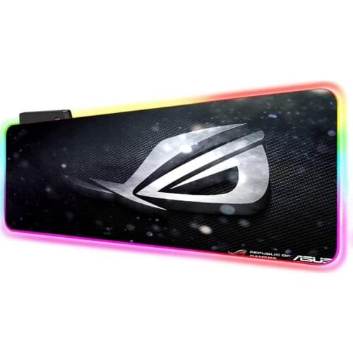 RGB LED Backlight Large Glow Mousepad Republic of Gaming Mouse Pad Laptop Notebook Desk Mat for CS Dota Gamers Keyboard Pad XXL