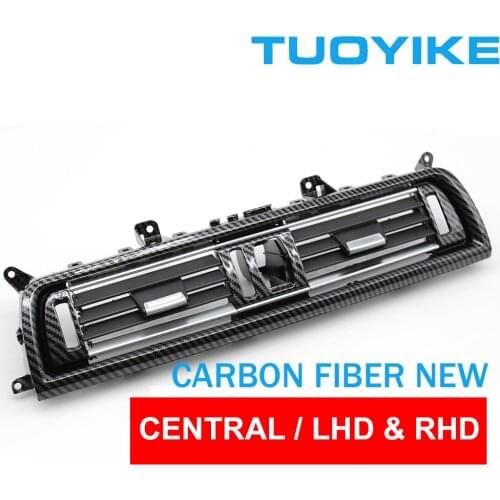 LHD RHD Carbon Fiber AC Central Air Conditioning Vent Grille Outlet Cover Panel For BMW 5-Series F10 520 521 523 525 528 530