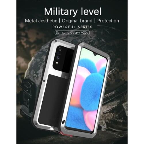 For Samsung Galaxy A30S Cover Case Love Mei Powerful Case For Samsung A30S Waterproof Shockproof Aluminum Metal Armor Phone Case