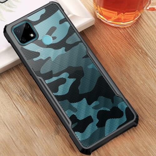 For Realme Narzo 30A Case Camouflage Acrylic PC+TPU Shockproof Airbags Armor Back Cover Shell For Narzo 30A Rzants
