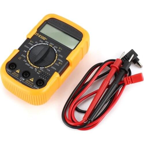 DT830D+ Mini Pocket Digital Multimeter 1999 Counts AC/DC Volt Amp Ohm Diode hFE Continuity Tester Ammeter Voltmeter