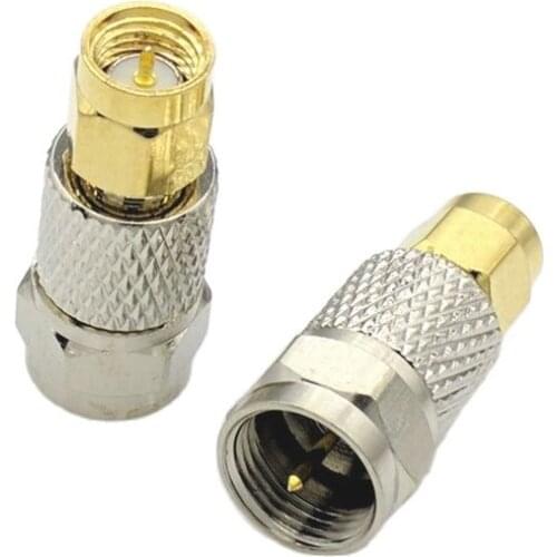 F male to SMA male Plug Straight RF Coax Adapter F to sma connector Convertor 1pcs