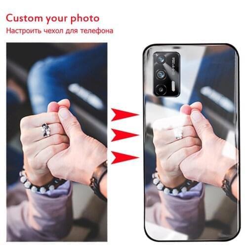 Customized Phone Case For Realme X7 Max 5G GT Neo Cover Realme GT Neo Flash Glass Case Customized Picture Name Cover Photo diy