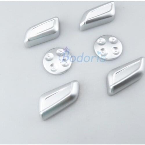 For Audi Q7 2016 2017 2018 Interior Rear Seat Adjust Swtich Button Cover Protector Panel Trim Chrome Auto Accessories