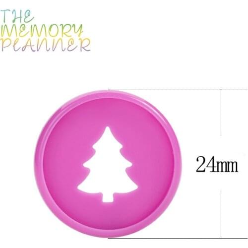 11pcs 24mm Mushroom Hole Notebook Loose-Leaf Ring Christmas Tree Straight Diameter Binding Discs Plastic Ring Planner Rings