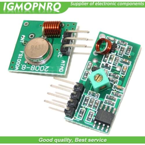 1Lot= 1 pair (2pcs) 433Mhz RF transmitter and receiver Module link kit for /ARM/MCU WL diy 433-mhz wireless free shiping