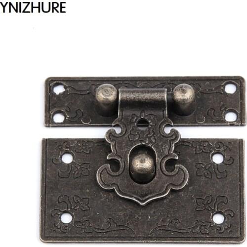 10pcs 55*45mm antique vintage style Brass Decorative Jewelry Gift Wooden Box Hasp Latch Hook