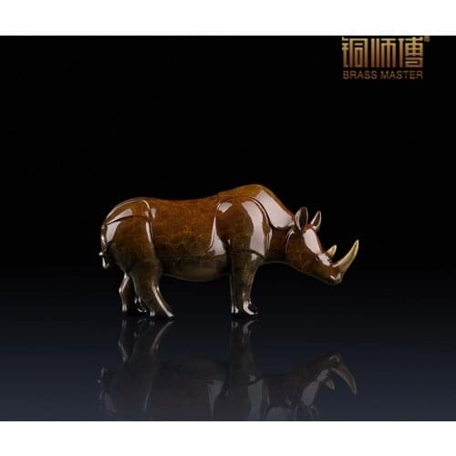Master copper copper ornaments "rhinoceros" Home Furnishing crafts jewelry ornaments living room decor