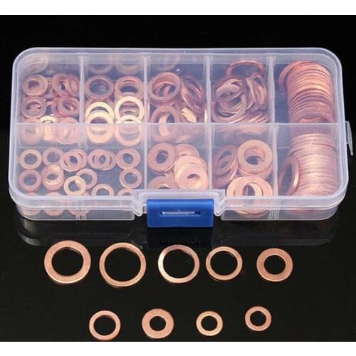 Copper Sealing Gasket Washer Sump Plug Oil For Boat Crush Flat Seal Ring Tool Hardware Accessories 280/200 pcs