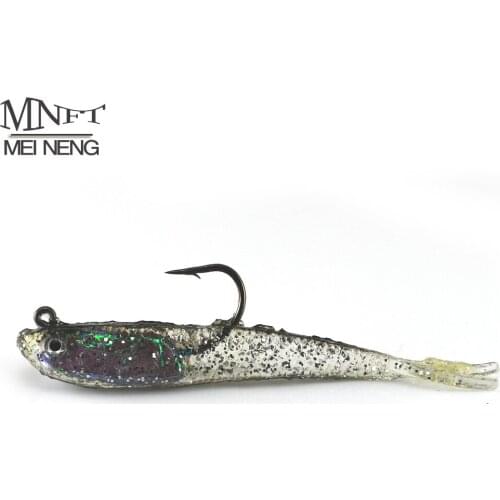 MNFT 50 Pcs/Lot 75mm 6g Pesca Soft Bait Fishing Lure Lead Jig Head Fish Lures Tackle Sharp Hook 3D Eyes