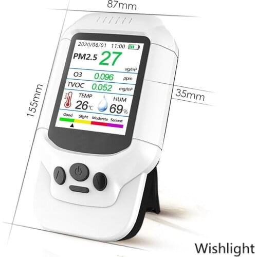 Multi-functional Air Quality Detector USB Charging Indoor Monitoring Ozone Monitor Household Healthy Air Detect LCD Display New