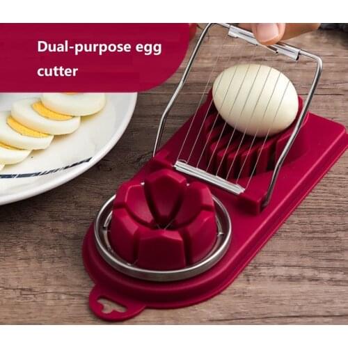 Multifunctional Egg Cutter Stainless Steel Egg Slicer Sectioner Cutter Mold Flower-Shape Luncheon Meat Cutter Kitchen Gadgets