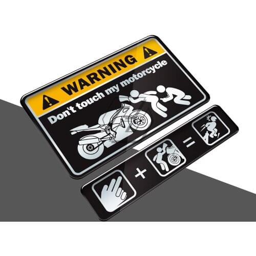 3D Do Not Touch My Motorcycle Motorbike Tank Decal Warning Sticker Case for Kawasaki Yamaha Honda Suzuki Ducati BMW Benelli