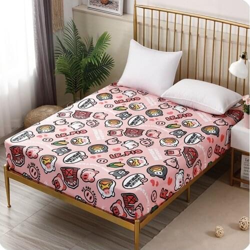 Fitted Sheet Mattress cover Cute Pig Dog Cat Animals,Bed Sheet With Elastic Twin/Full/Queen/King,100/120/150/180x200,Drop Ship