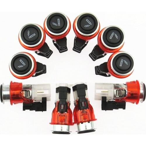 SCJYRXS 10 Pcs Red 12V Cigarette Lighter Assembly 1J0919307 1J0 919 307 For Eos Golf MK5 MK6 Passat B6 B7 CC A3 Q3 Seat Exeo