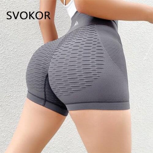 SVOKOR Sport Shorts Women Fitness Sexy High Waist Tight Gym Short Pants Summer Clothes Workout Running Booty Lifting Sweat