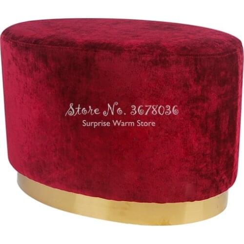Nordic Fannal Dresser Makeup Stool Modern Sofa Foot Stool Creative Stool Fabric Change Shoes Stool Simple Chair Home Furniture