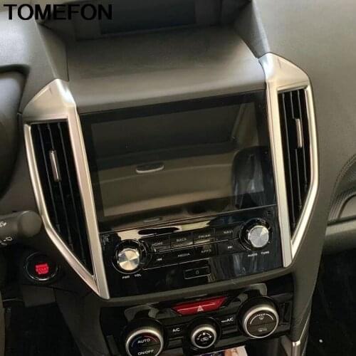 TOMEFON For Subaru Forester SK 2018 2019 2020 Car Center Auto AC Air Conditioning Vent Outlet Cover Trim InteriorAccessories ABS