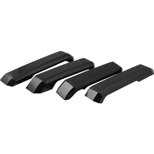 4Pcs Carbon Fiber Inner Accessories Front Back Side Door Handle Cover Trim Kit for Ford F150 15-17