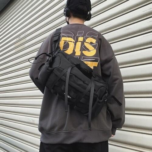 Waterproof Nylon Crossbody Bags Women Leisure Sports Shoulder Bag Men Large-capacity Outdoor Travel Bag Fitness Pack Organizer