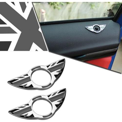 2pcs Zinc Alloy Interior Window Door Lock Pin Decoration Sticker Emblem Decals for Mini Cooper One R55 Clubman R56 R57 R58 R59
