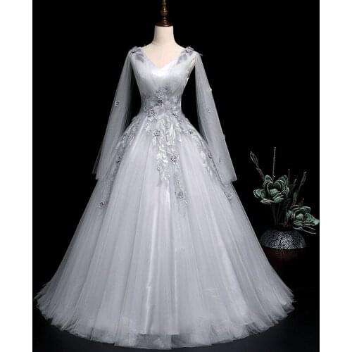 Sexy V-neck Ball Gown Vintage Quinceanera Dresses Luxury Embroidery Robe De Soiree Party Quinceanera Dress Vestidos