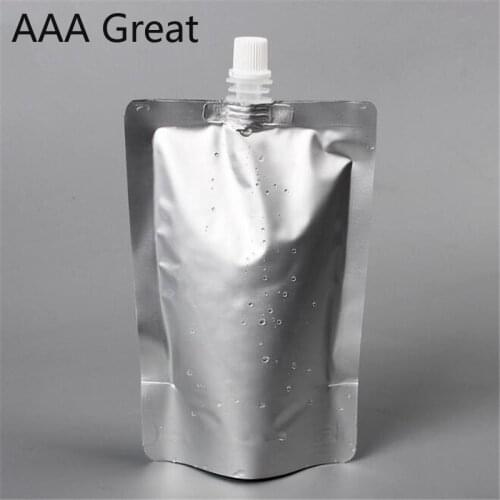 10Pcs/Lot Stand Up Spout Pouches Liquid Bag Reusable Durable Aluminum Foil Bags Beer Juice Drink Sealed Packaging Bag Portable