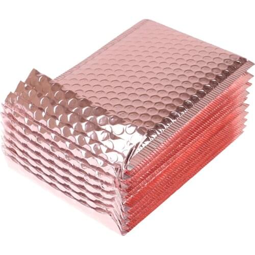 10Pcs Rose Gold Bubble Envelop Bubble Mailer Voor Gift 15x20+4cm