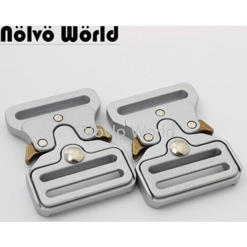 2-30 pieces 2 colors 56*43mm 1-1/4'' silver white color insert buckle for camping bag suitcase adjust buckle luggage accessories