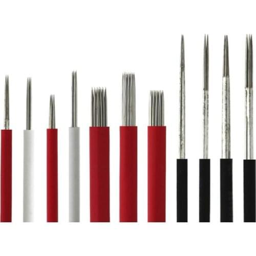500Pcs Microblading Needles Permanent Makeup Tattoo Manual Eyebrow Pen Needle 3 5 17 19 21 Pin Round Shader Blades