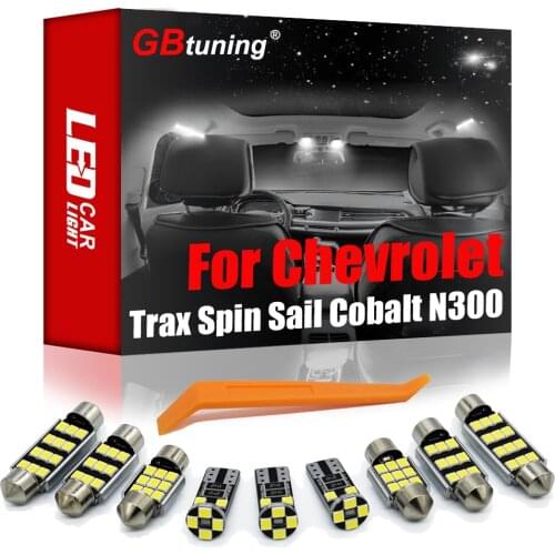Canbus LED For Chevrolet Trax Spin Sail Saloon Hatchback Cobalt N300 Bus Platform/Chassis Box Vehicle Lamp Interior Light Kit
