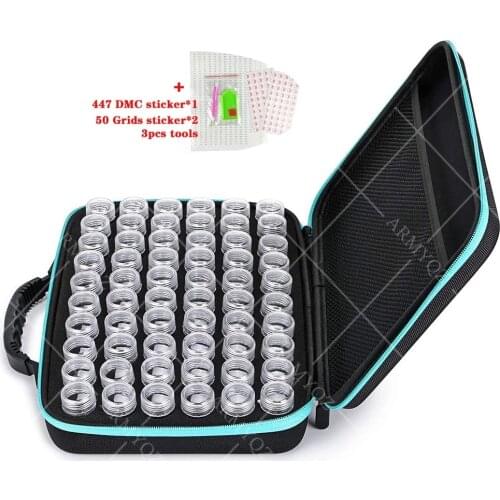 PDMDOG 60/120 Bottles 5d Diamond Painting Accessories tools Storage Box Carry Case diamant painting tools Container Bag