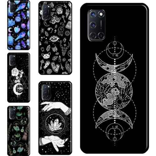 Occult Witchcraft Moon Gothic Witch Case For OPPO Find X3 Pro F5 A1K A3S A5S A15 A52 A72 A83 A91 A93 A5 A9 A31 A53 2020 Cover