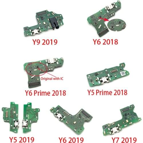 USB Charge Port Jack Dock Connector Charging Board Flex Cable For Huawei Y6 Y7 Y9 Y5 Prime 2018 2019