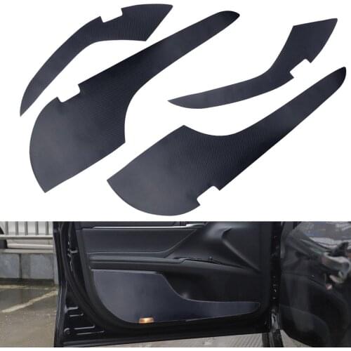 DWCX 4pcs Carbon Fiber Car Door Anti-Kick Protective Sticker Cover Trim Pad Fit For Toyota Camry 2018 2019