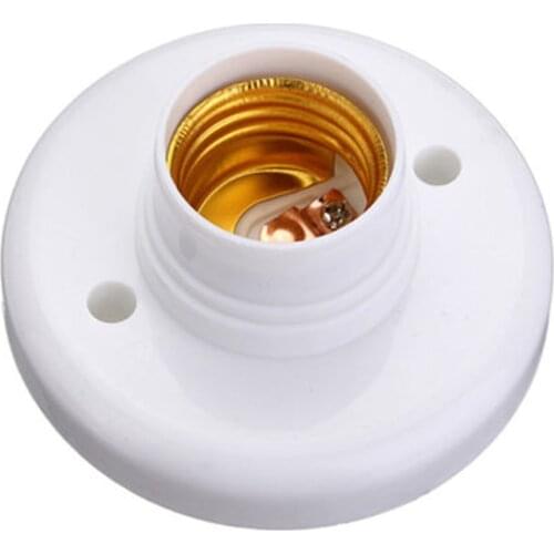Es E27 Screw Cap Socket White Ceiling Light Lamp Bulb Fixing Base Stand