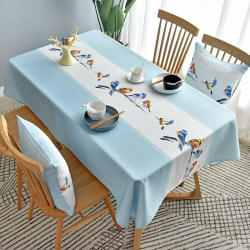 Europe Table Cloth Rectangular Cotton And Coffee Table Cotton Linen Dustproof Anti scald oil proof Tablecloth Home Decorative