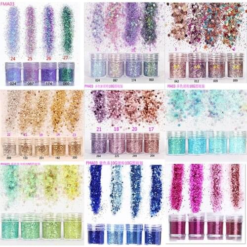 1 Box Colorful Nail Shining Dazzling light Hexagon Sequins Ultra-thin Nail Glitter Iridescent Flakes Sparkles for Face Body Hair