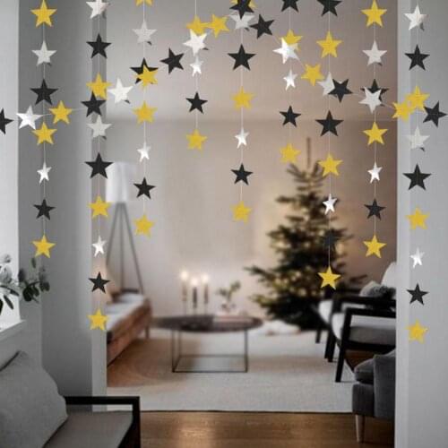 Fashion Christmas 4m Round Disk Autumn Theme Hanging Banner Bunting Party Classrooms Birthday Decor Ornament House Window