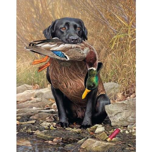 New Product 3d diy diamond painting dog hunt,full round/square resin diamond embroidery,cross stitch,decoration home YG796