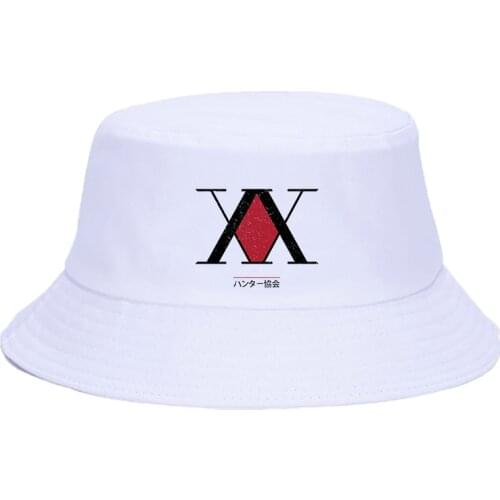 Harajuku Hunter X Hunter Summer Hat Women Men Panama Bucket Cap The Design Flat Visor Kawaii Anime Bucket Hat Fisherman Hat