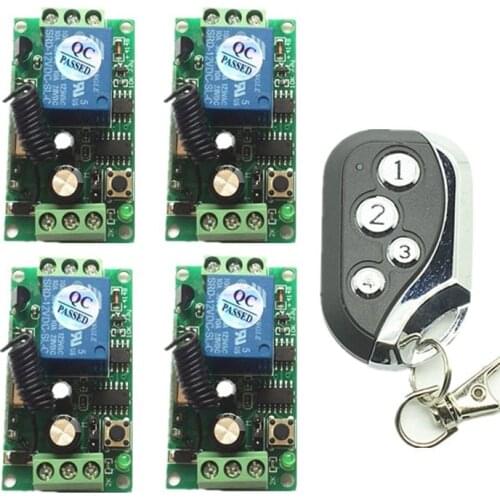 DC 12V 24V 1CH 1 CH 10A Wireless Remote Control Switch Relay Output Radio RF Transmitter Receiver