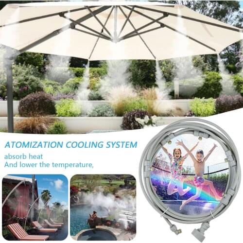 6M/9M/12M Outdoor Misting Cooling System Kit Greenhouse Garden Watering Irrigation Water Spray Cooling Water Play Equipment