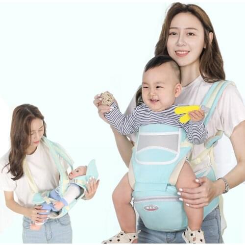 Comfortable To Wear Breathable Design Baby Carriers With Backrest Kids Waist Stool Labor-saving Carriers For 0-20Kg Children